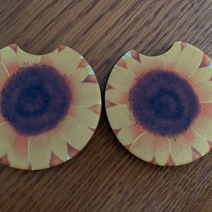 Sunflower car coasters